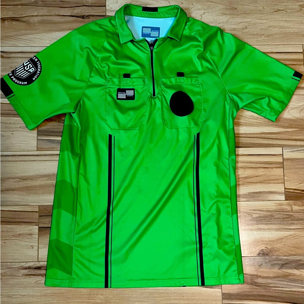 Green USSF soccer Referee jersey